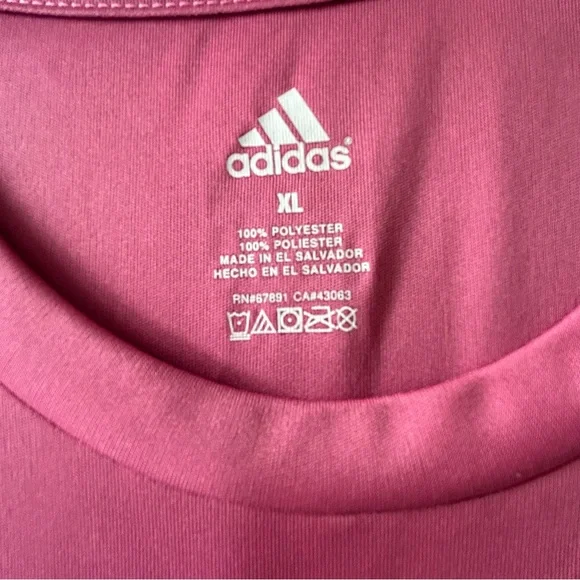 Adidas Bold Pink Tee with Logo - Picture 4 of 4